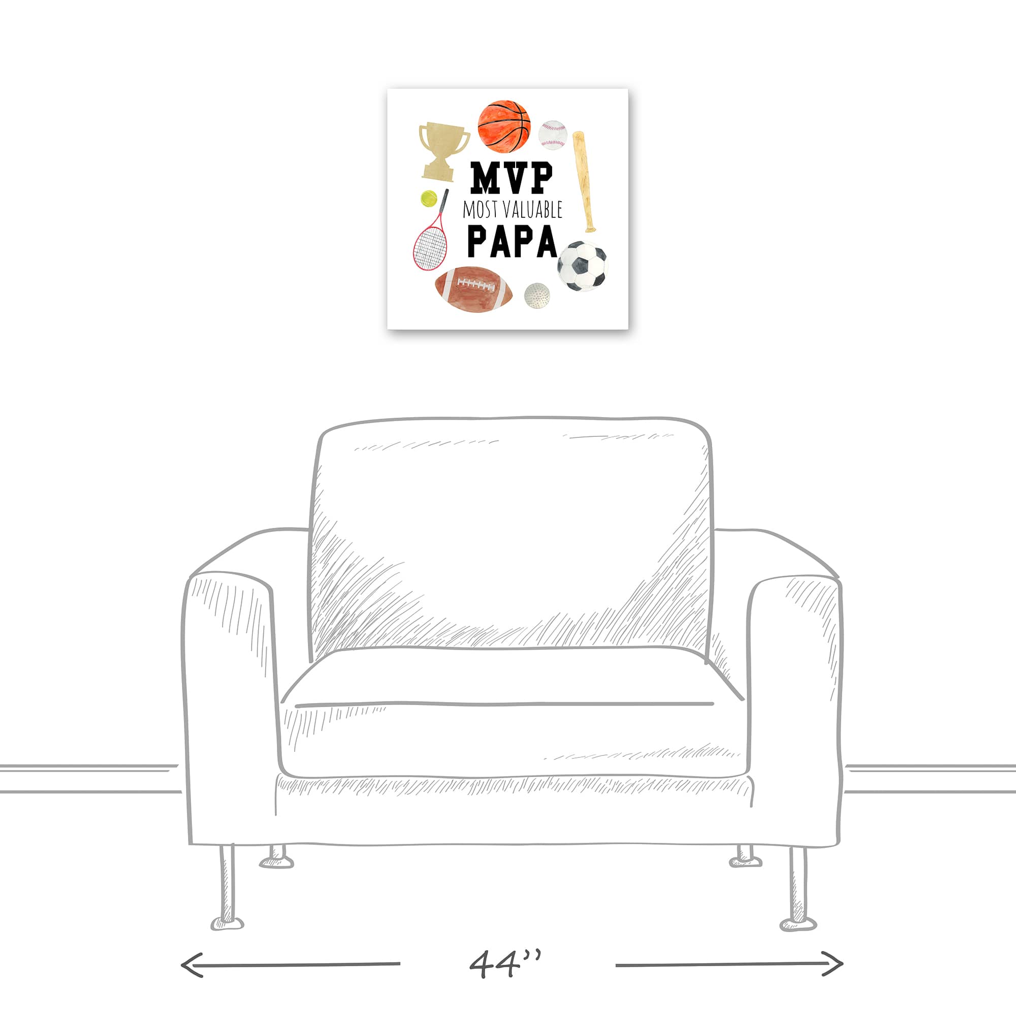 Most Valuable Papa Canvas Wall Art